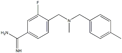 3-fluoro-4-({methyl[(4-methylphenyl)methyl]amino}methyl)benzene-1-carboximidamide Struktur