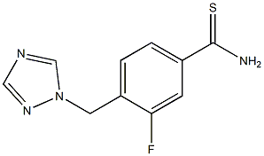 3-fluoro-4-(1H-1,2,4-triazol-1-ylmethyl)benzenecarbothioamide Structure
