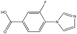 3-fluoro-4-(1H-imidazol-1-yl)benzoic acid 化学構造式