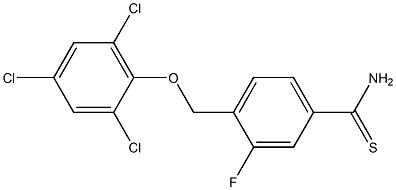 3-fluoro-4-(2,4,6-trichlorophenoxymethyl)benzene-1-carbothioamide