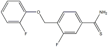 3-fluoro-4-(2-fluorophenoxymethyl)benzene-1-carbothioamide|