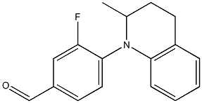 3-fluoro-4-(2-methyl-1,2,3,4-tetrahydroquinolin-1-yl)benzaldehyde Struktur