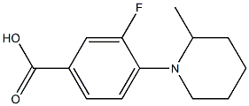3-fluoro-4-(2-methylpiperidin-1-yl)benzoic acid 化学構造式