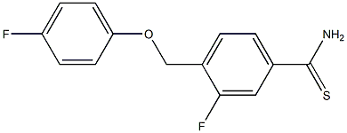 3-fluoro-4-(4-fluorophenoxymethyl)benzene-1-carbothioamide