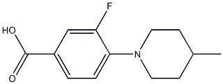 3-fluoro-4-(4-methylpiperidin-1-yl)benzoic acid Struktur