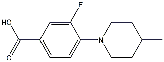 3-fluoro-4-(4-methylpiperidin-1-yl)benzoic acid,,结构式