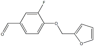 3-fluoro-4-(furan-2-ylmethoxy)benzaldehyde Struktur