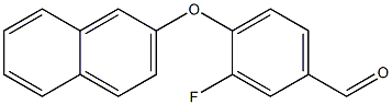 3-fluoro-4-(naphthalen-2-yloxy)benzaldehyde,,结构式