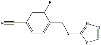 3-fluoro-4-[(1,3,4-thiadiazol-2-ylsulfanyl)methyl]benzonitrile