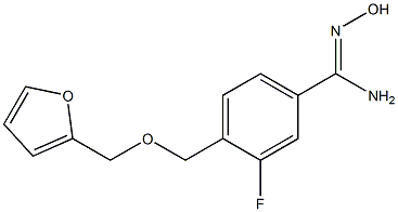 3-fluoro-4-[(2-furylmethoxy)methyl]-N'-hydroxybenzenecarboximidamide 结构式