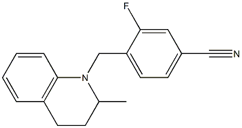 3-fluoro-4-[(2-methyl-1,2,3,4-tetrahydroquinolin-1-yl)methyl]benzonitrile|