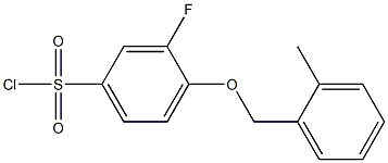 3-fluoro-4-[(2-methylphenyl)methoxy]benzene-1-sulfonyl chloride