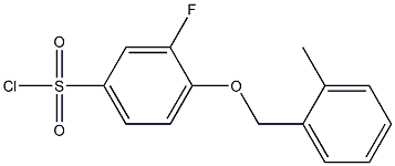  3-fluoro-4-[(2-methylphenyl)methoxy]benzene-1-sulfonyl chloride