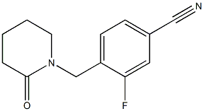 3-fluoro-4-[(2-oxopiperidin-1-yl)methyl]benzonitrile 结构式