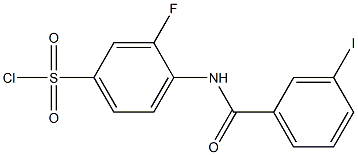 3-fluoro-4-[(3-iodobenzene)amido]benzene-1-sulfonyl chloride 结构式