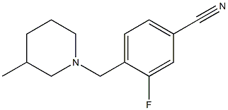 3-fluoro-4-[(3-methylpiperidin-1-yl)methyl]benzonitrile