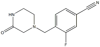 3-fluoro-4-[(3-oxopiperazin-1-yl)methyl]benzonitrile