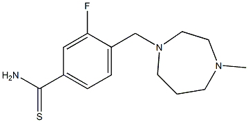 3-fluoro-4-[(4-methyl-1,4-diazepan-1-yl)methyl]benzene-1-carbothioamide