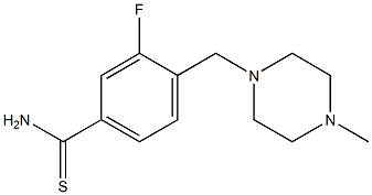3-fluoro-4-[(4-methylpiperazin-1-yl)methyl]benzenecarbothioamide Structure