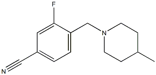 3-fluoro-4-[(4-methylpiperidin-1-yl)methyl]benzonitrile|