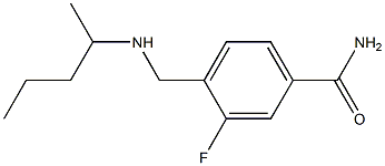 3-fluoro-4-[(pentan-2-ylamino)methyl]benzamide 结构式