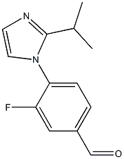 3-fluoro-4-[2-(propan-2-yl)-1H-imidazol-1-yl]benzaldehyde Struktur
