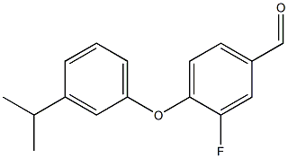 3-fluoro-4-[3-(propan-2-yl)phenoxy]benzaldehyde,,结构式