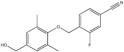 3-fluoro-4-[4-(hydroxymethyl)-2,6-dimethylphenoxymethyl]benzonitrile