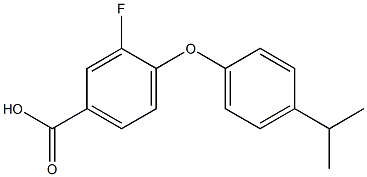 3-fluoro-4-[4-(propan-2-yl)phenoxy]benzoic acid 结构式