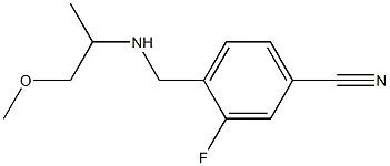 3-fluoro-4-{[(1-methoxypropan-2-yl)amino]methyl}benzonitrile Struktur
