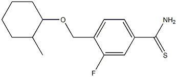 3-fluoro-4-{[(2-methylcyclohexyl)oxy]methyl}benzene-1-carbothioamide