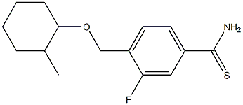 3-fluoro-4-{[(2-methylcyclohexyl)oxy]methyl}benzene-1-carbothioamide 结构式