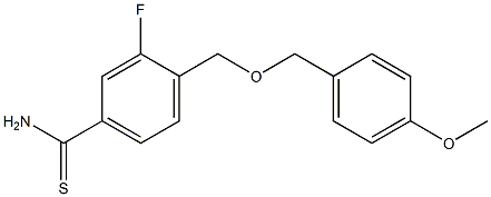 3-fluoro-4-{[(4-methoxyphenyl)methoxy]methyl}benzene-1-carbothioamide|