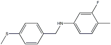 3-fluoro-4-methyl-N-{[4-(methylsulfanyl)phenyl]methyl}aniline Structure