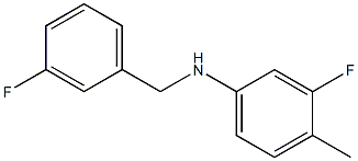 3-fluoro-N-[(3-fluorophenyl)methyl]-4-methylaniline 化学構造式