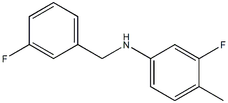 3-fluoro-N-[(3-fluorophenyl)methyl]-4-methylaniline,,结构式