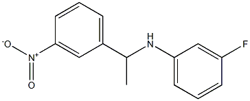 3-fluoro-N-[1-(3-nitrophenyl)ethyl]aniline Struktur