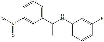 3-fluoro-N-[1-(3-nitrophenyl)ethyl]aniline 化学構造式