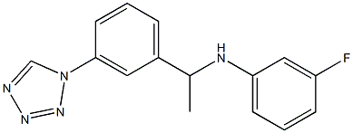 3-fluoro-N-{1-[3-(1H-1,2,3,4-tetrazol-1-yl)phenyl]ethyl}aniline Structure