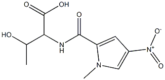 3-hydroxy-2-[(1-methyl-4-nitro-1H-pyrrol-2-yl)formamido]butanoic acid,,结构式