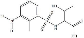 3-hydroxy-2-[(2-methyl-3-nitrobenzene)sulfonamido]butanoic acid Structure