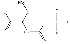 3-hydroxy-2-[(3,3,3-trifluoropropanoyl)amino]propanoic acid Struktur