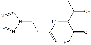 3-hydroxy-2-[3-(1H-1,2,4-triazol-1-yl)propanamido]butanoic acid Structure