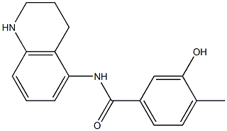 3-hydroxy-4-methyl-N-(1,2,3,4-tetrahydroquinolin-5-yl)benzamide,,结构式