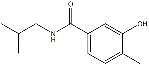 3-hydroxy-4-methyl-N-(2-methylpropyl)benzamide 结构式