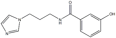 3-hydroxy-N-[3-(1H-imidazol-1-yl)propyl]benzamide,,结构式