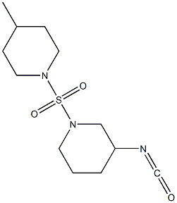 3-isocyanato-1-[(4-methylpiperidine-1-)sulfonyl]piperidine,,结构式