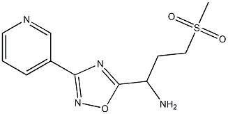 3-methanesulfonyl-1-[3-(pyridin-3-yl)-1,2,4-oxadiazol-5-yl]propan-1-amine|