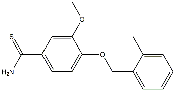 3-methoxy-4-[(2-methylbenzyl)oxy]benzenecarbothioamide Structure