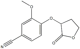 3-methoxy-4-[(2-oxooxolan-3-yl)oxy]benzonitrile 结构式